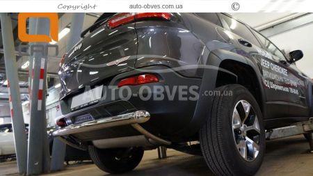 Rear bumper protection Jeep Cherokee 2013-2016 - type: single pipe фото 1