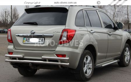Защита заднего бампера Lifan X60 - тип: труба с уголками фото 1