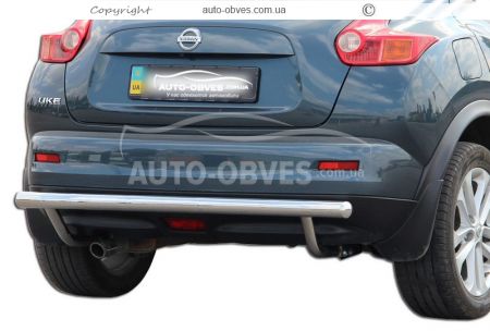 Nissan Juke rear bumper protection - type: single pipe фото 0