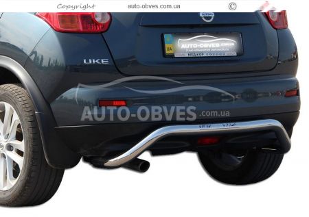 Защита заднего бампера Nissan Juke 2014-2019 - тип: П-образная фото 0