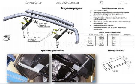 Захист бампера Nissan Qashqai 2018-2021 - тип: модельний з пластинами фото 4