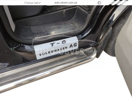 Накладки на пороги Volkswagen T6 широкі фото 0