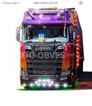 Накладки в решітку сітки Scania S 2016-... - тип: штамповка 3D фото 8