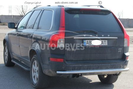 Vovlo XC90 rear bumper protection - type: single pipe фото 2