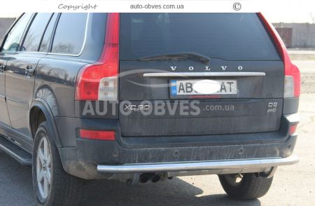 Vovlo XC90 rear bumper protection - type: single pipe фото 1