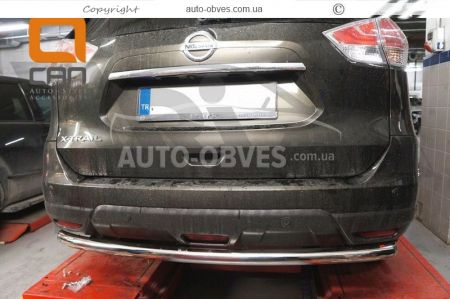 Rear bumper protection Nissan X-Trail 2017-2021 - type: single pipe фото 2