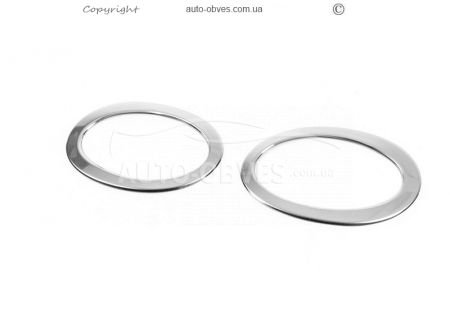 Bezel fog lights Nissan Qashqai 2010-2014 stainless steel фото 0