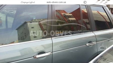 Окантовка стекол Range Rover Sport 2005-2013 нержавейка 6 шт фото 2