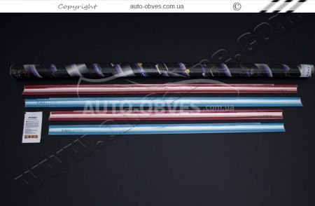 Lower glass trim Ford Focus HB 5D, SD, SW 4 pcs stainless steel фото 2