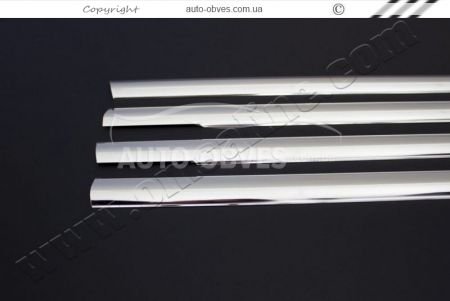 Lower glass trim Ford Focus HB 5D, SD, SW 4 pcs stainless steel фото 3