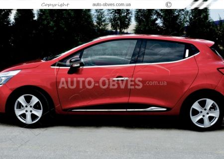 Накладки на молдинги дверные Renault Clio IV 2012-... HB фото 2