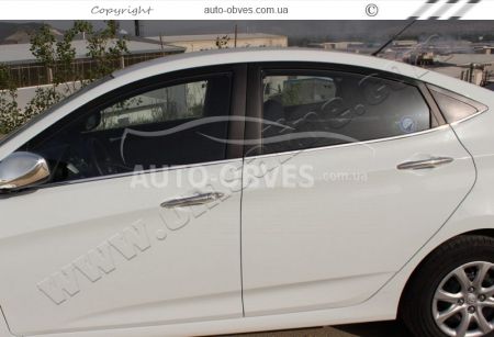 Lower window frame for Hyundai Accent 2011-2016 of 6 elements фото 2