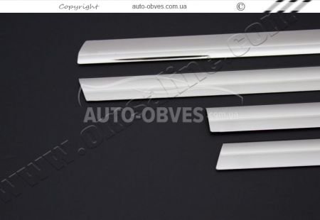 Lower glass trim Citroen C4 HB stainless steel 8 pcs фото 3