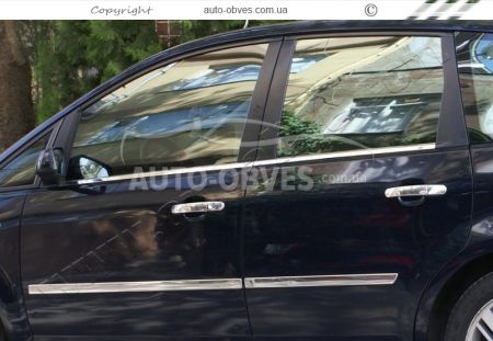 Зовнішня окантовка вікон Ford C-max - тип: нержавійка 4 шт фото 2