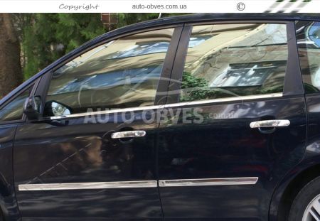 Outer edging of glass Ford C-max stainless steel 4 pcs фото 2