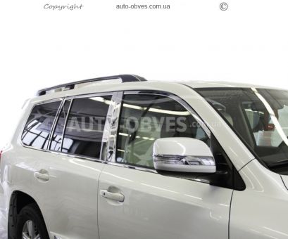 Окантовка вікон + на стійки Toyota Land Cruiser 200 фото 2