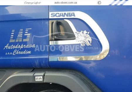 Door overlays for Scania - type: edging over handles 4 elements photo 1