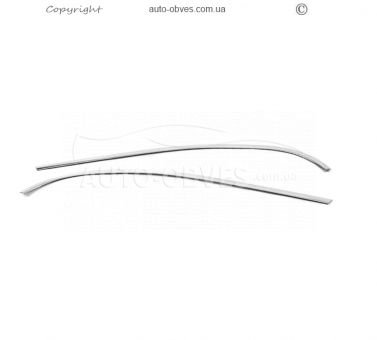 Window trim Peugeot Partner Tepee 2008-2018 - type: 2 pcs stainless steel фото 1