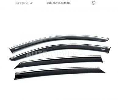 Opel Astra L 2022-... window deflectors - type: with chrome 4 pcs photo 0