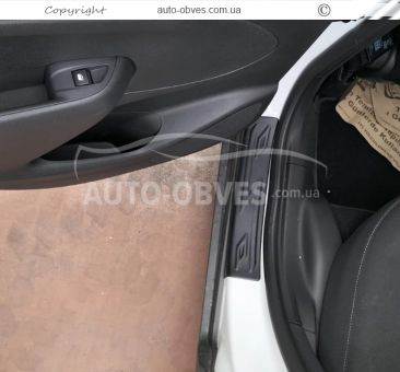 Накладки на дверные пороги Opel Crossland X - тип: abs пластик фото 2