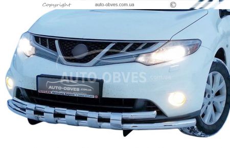 Bumper protection Nissan Murano - type: model with plates фото 0