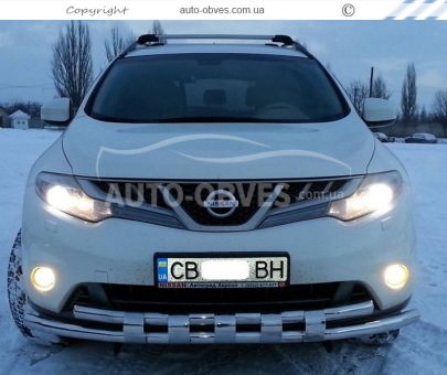 Bumper protection Nissan Murano - type: model with plates фото 1