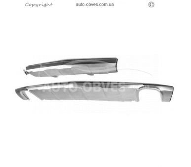 Передня та задні накладки Mercedes GLK сlass x204 2008-2012 - тип: нерж фото 0