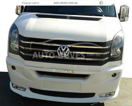 Front bumper Volkswagen Crafter 2011-2016 - type: era straight, for painting фото 3