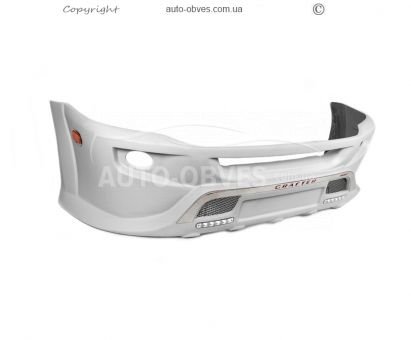 Front bumper Volkswagen Crafter 2011-2016 - type: sport v3, for painting фото 2