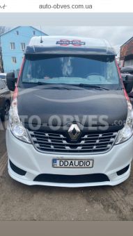 Передний бампер Renault Master 2010-... - тип: amg накладка, под покраску фото 3