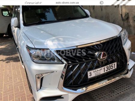 Передній бампер для Lexus LX570, 450d 2008-2015 - тип: style рестайлінг чорний фото 3