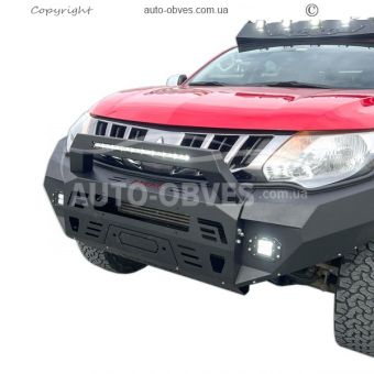 Front power bumper for Mitsubishi L200 2015-2018 фото 0