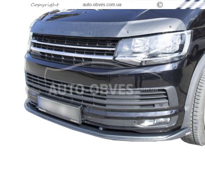 Front skirt lip under carbon Volkswagen T6 2015-2020-... - type: abs фото 0