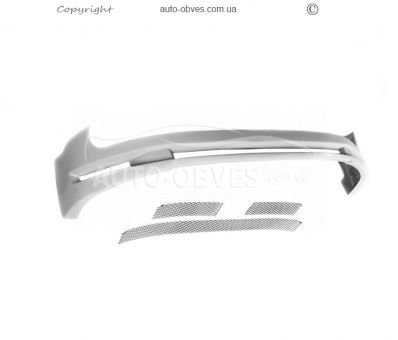 Front lower skirt Volkswagen T5 2004-2010 - type: ABT with mustache for painting фото 0