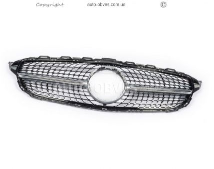 Mercedes W205 front grille - type: Diamond фото 1