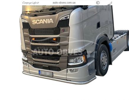 Защита переднего бампера Scania S, R 2017-... - високий бампер фото 0