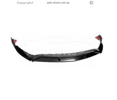 Передня lip спідниця Mercedes A-сlass w176 2012-2018 - тип: чорна фото 2