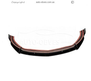 Передняя lip юбка Mercedes CLA c117 2013-2019 - тип: черная v1 фото 2