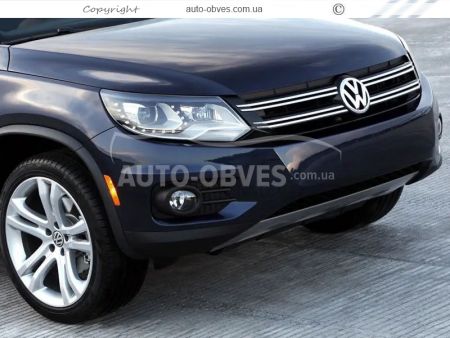 Передняя накладка Volkswagen Tiguan 2007-2010 - тип: нерж фото 2