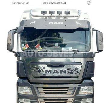 Накладка на решетку капота MAN TGX евро 5 дорест - тип: на капот фото 1