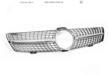 Radiator grille Mercedes CLS C219 2005-2008 - type: diamond silver фото 1