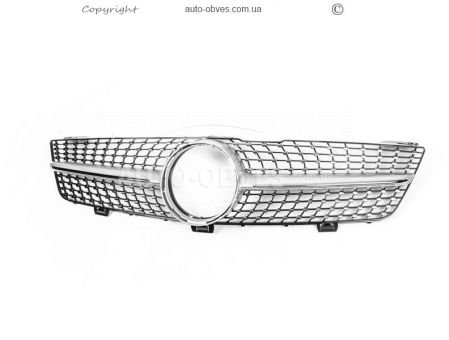 Grille Mercedes CLS C219 2009-2011 - type: diamond silver фото 0