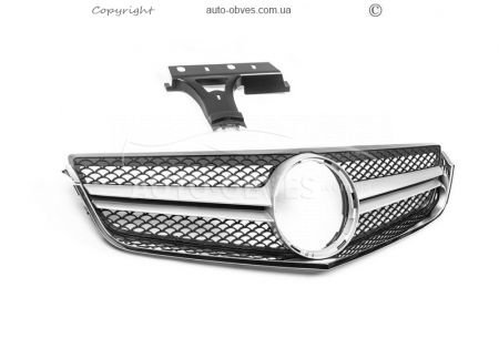 Radiator grille Mercedes E class coupe C207 2009-2013 - type: amg silver фото 1