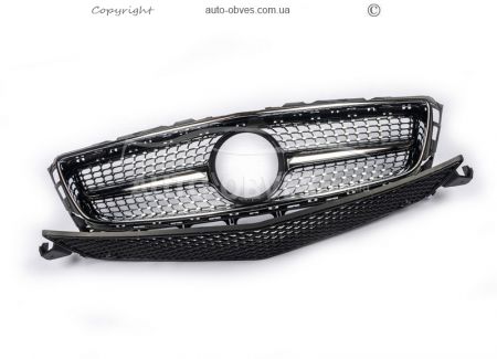 Решетка радиатора Mercedes CLS C218 2011-2014 - тип: diamond silver фото 2