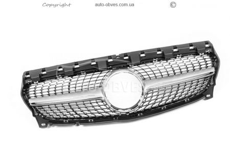 Radiator grille Mercedes CLA C117 2017-2019 - type: diamond silver фото 2