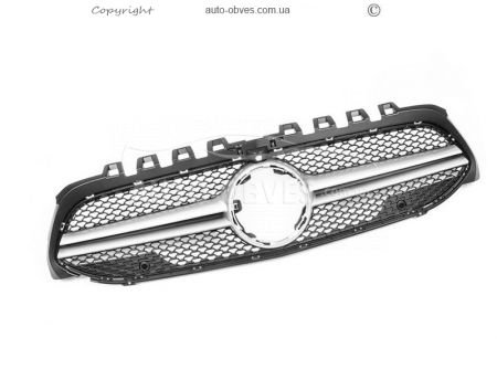 Radiator grille Mercedes A class w177 2018-… - type: amg silver фото 2
