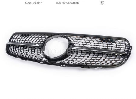 Radiator grille Mercedes GLC X253 - type: diamond black 2015-2020 фото 0