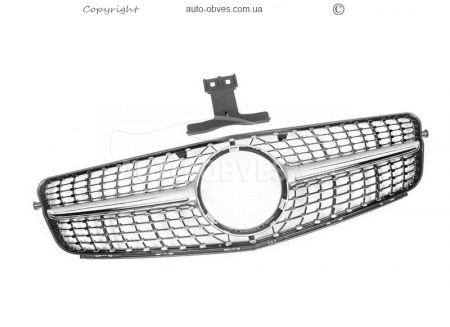 Radiator grille Mercedes C class w204 2007-2014 - type: diamond silver фото 2