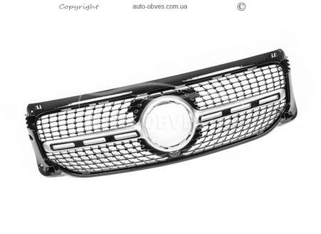 Radiator grille Mercedes GLB X247 2019-...︎ - type: diamond silver фото 1