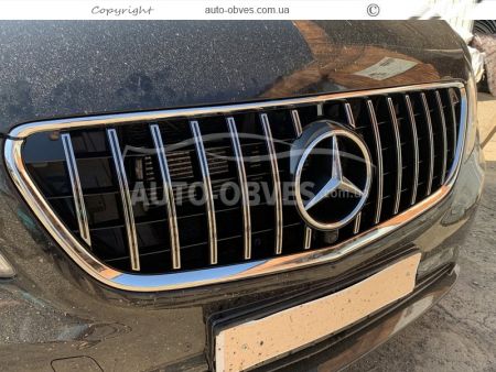 Radiator grille Mercedes Vito w447 - type: GT chrome for Vito w447 фото 3